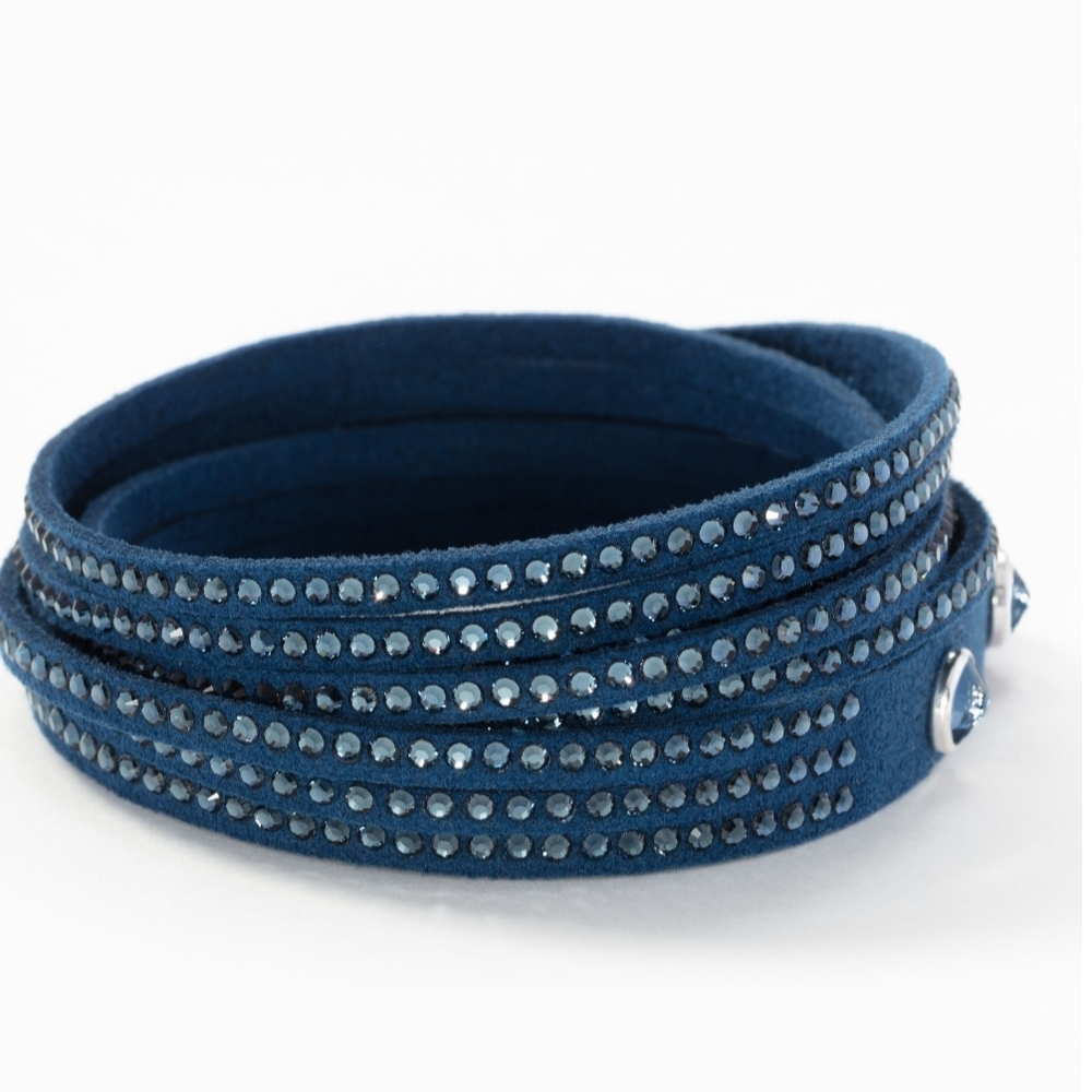 Touchstone Crystal Midnight Blue Wrap Bracelet